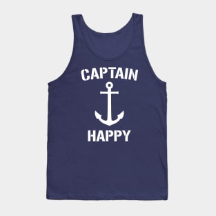 Nautical Captain Happy Personalized Boat Anchor Tank Top